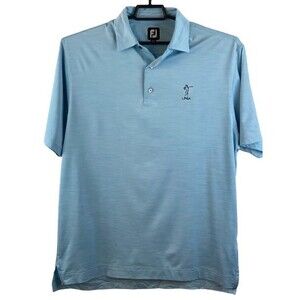Footjoy LPGA Mens Large Blue Heathered Short Sleeve Golf Polo Shirt